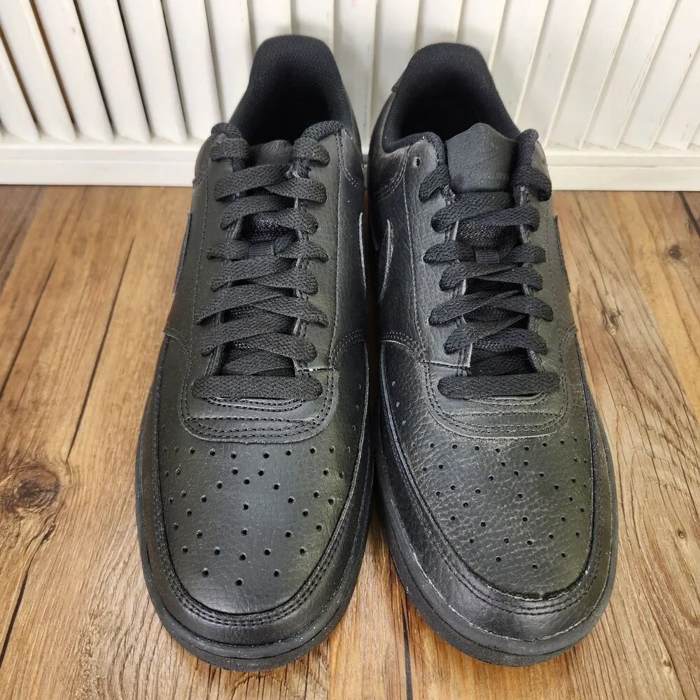 Nike Court Vision Lo NN Mens 8.5 Triple Black Athletic Sneakers Shoes DH2987-002